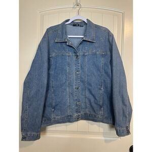 Vintage Sunburst to Morning Sun Art to Wear Denim Jacket Jeweled Stretch Retro